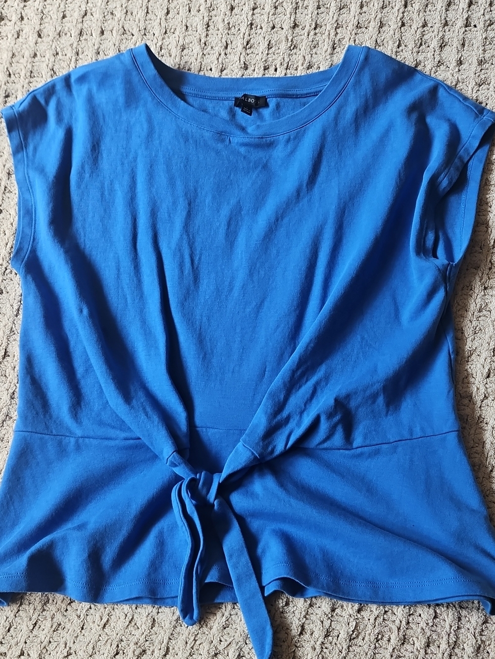 Talbots Bright Blue Tie-Front Top
